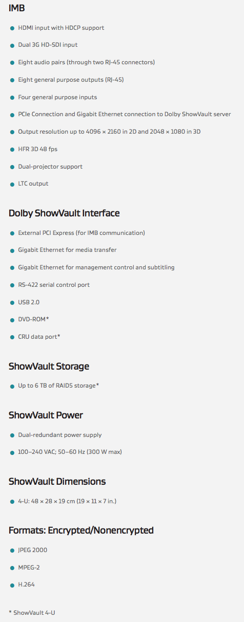Видеосервер Dolby/Doremi ShowVault & IMB-4K 6ТБ (DCP) — изображение 2